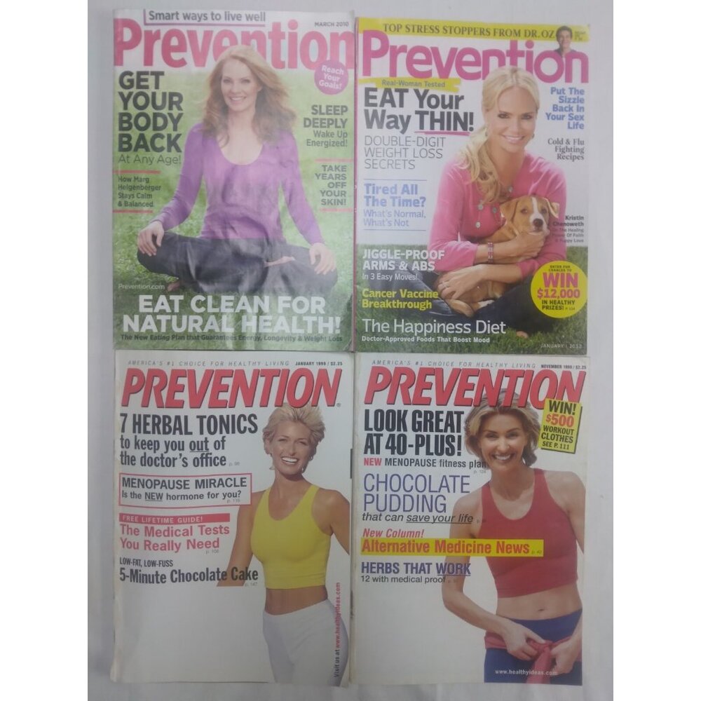 Lot 8 Prevention Magazines 1997-2010-2010 Factory-New Fitness Health Nutrition - Picture 3 of 4